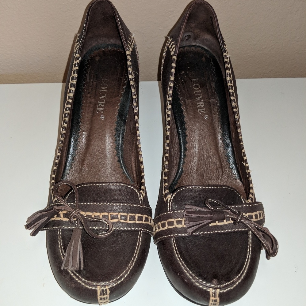 Louvre brown women's heels